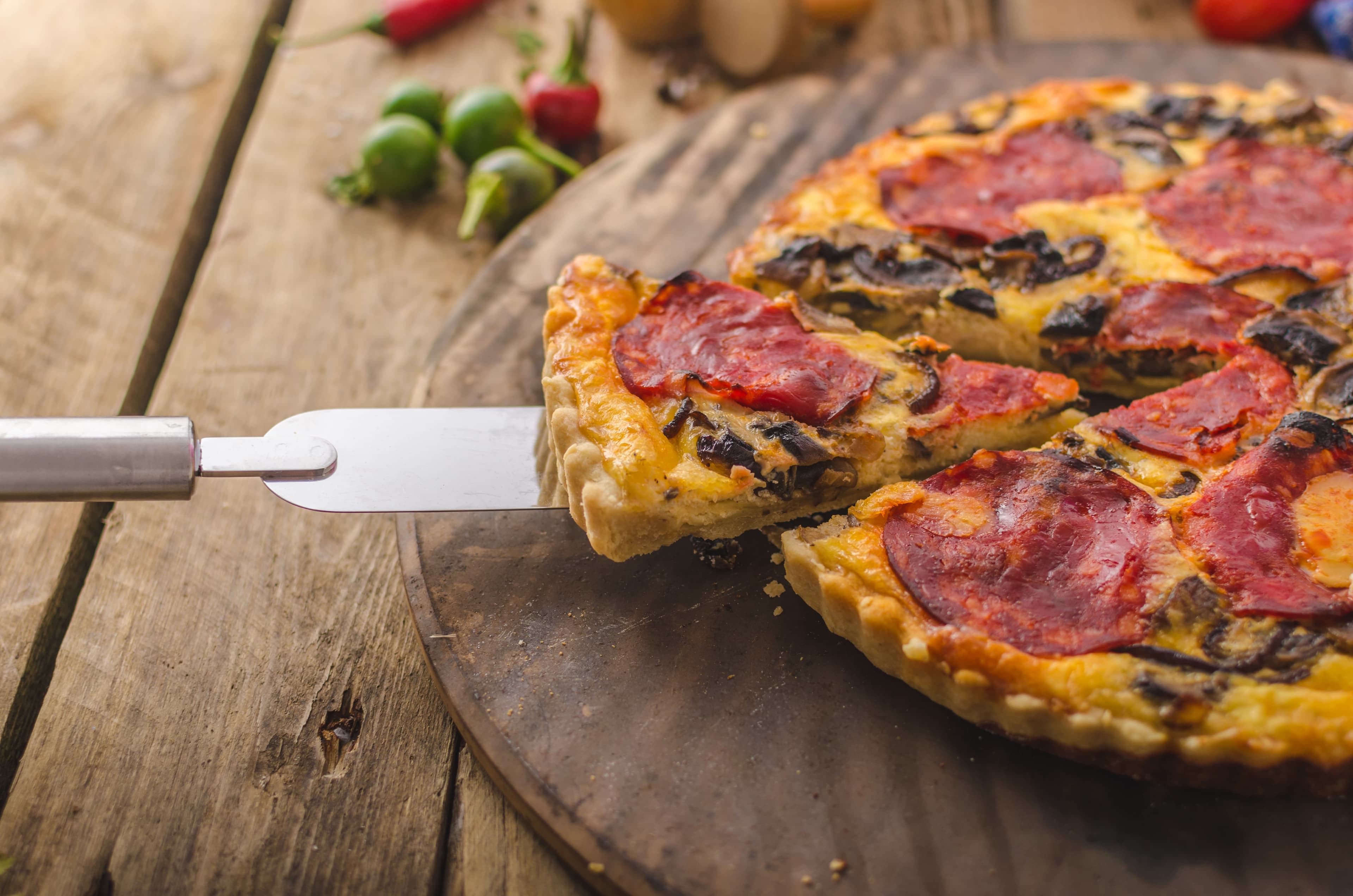 Quiche au chorizo et fromage de chèvre